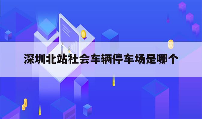 深圳北站社会车辆停车场是哪个