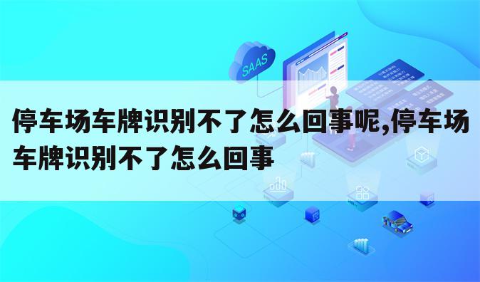 停车场车牌识别不了怎么回事呢,停车场车牌识别不了怎么回事