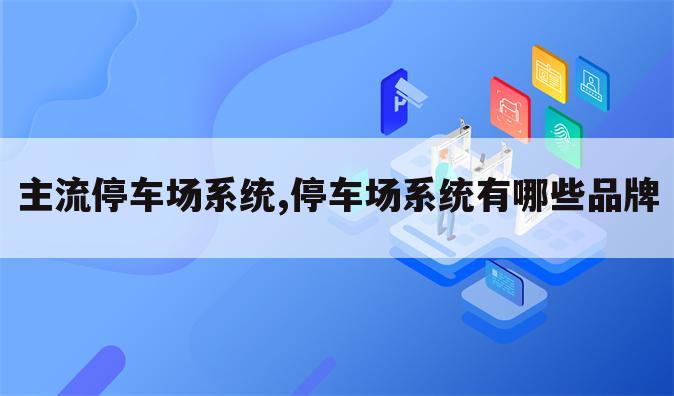 主流停车场系统,停车场系统有哪些品牌