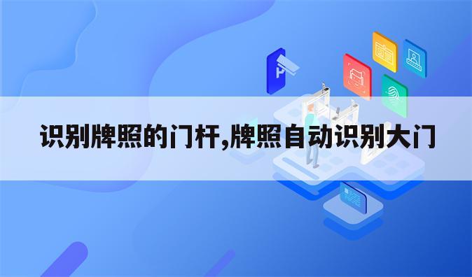 识别牌照的门杆,牌照自动识别大门