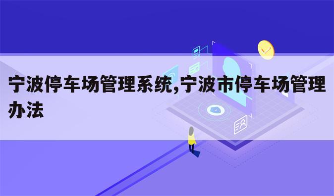 宁波停车场管理系统,宁波市停车场管理办法