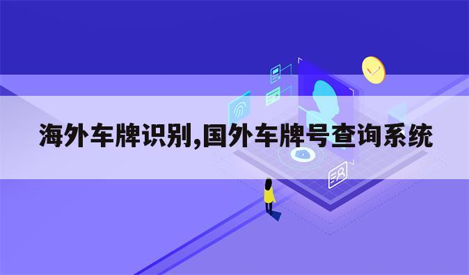 海外车牌识别,国外车牌号查询系统