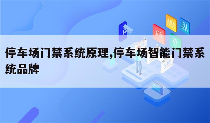 停车场门禁系统原理,停车场智能门禁系统品牌