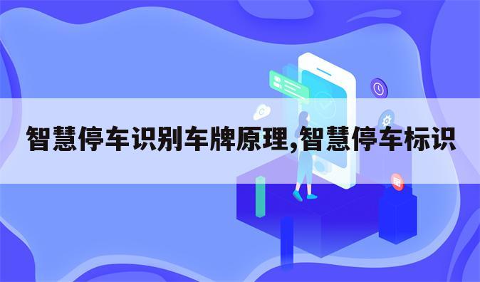 智慧停车识别车牌原理,智慧停车标识