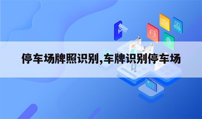 停车场牌照识别,车牌识别停车场