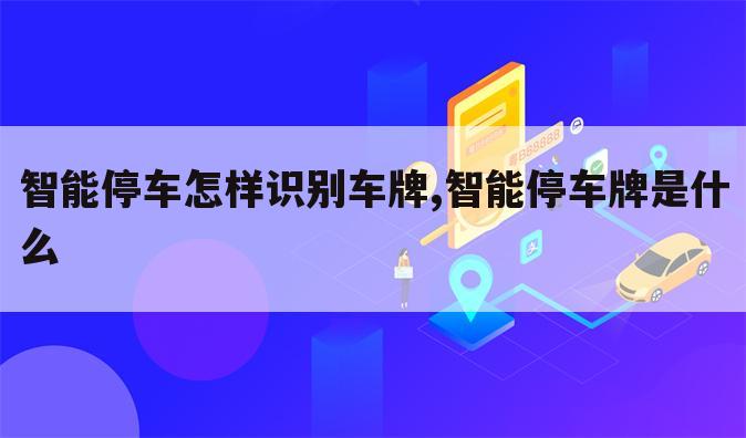 智能停车怎样识别车牌,智能停车牌是什么
