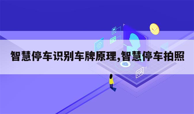 智慧停车识别车牌原理,智慧停车拍照