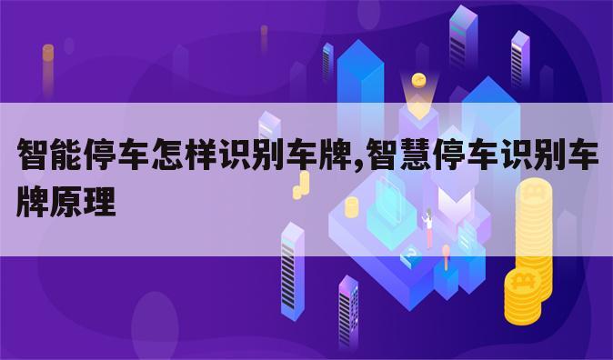 智能停车怎样识别车牌,智慧停车识别车牌原理