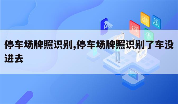 停车场牌照识别,停车场牌照识别了车没进去