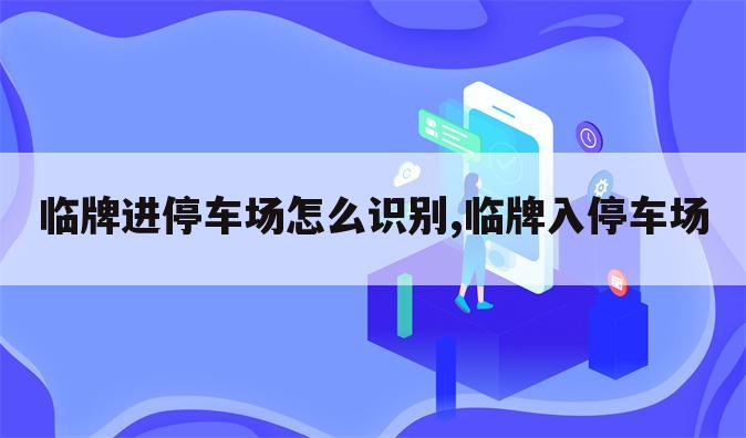 临牌进停车场怎么识别,临牌入停车场