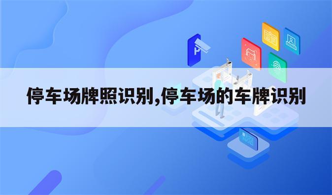 停车场牌照识别,停车场的车牌识别