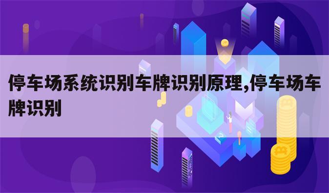 停车场系统识别车牌识别原理,停车场车牌识别