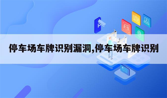 停车场车牌识别漏洞,停车场车牌识别