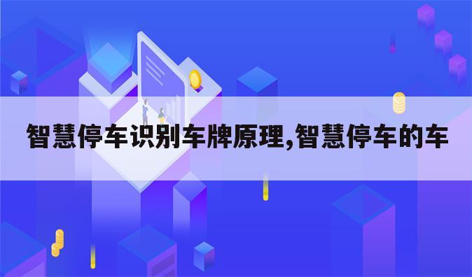 智慧停车识别车牌原理,智慧停车的车