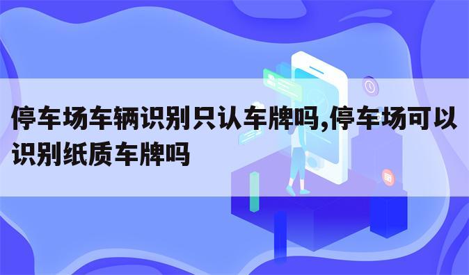 停车场车辆识别只认车牌吗,停车场可以识别纸质车牌吗