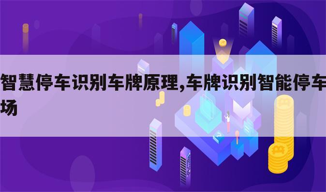 智慧停车识别车牌原理,车牌识别智能停车场