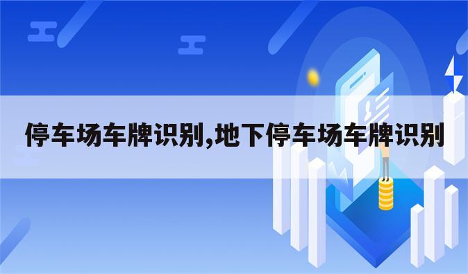 停车场车牌识别,地下停车场车牌识别