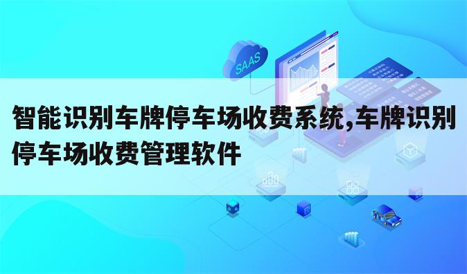 智能识别车牌停车场收费系统,车牌识别停车场收费管理软件