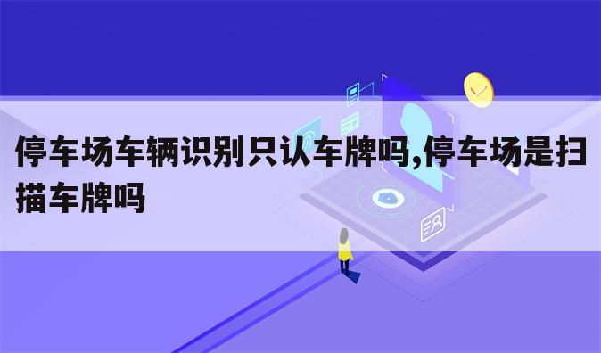 停车场车辆识别只认车牌吗,停车场是扫描车牌吗