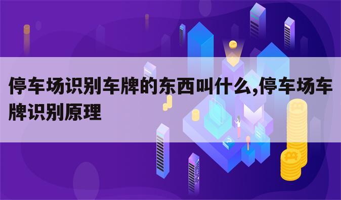 停车场识别车牌的东西叫什么,停车场车牌识别原理