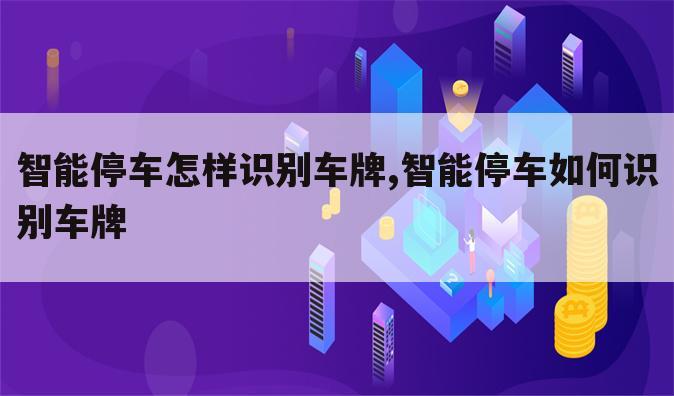 智能停车怎样识别车牌,智能停车如何识别车牌