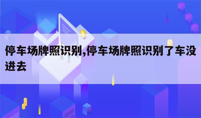停车场牌照识别,停车场牌照识别了车没进去