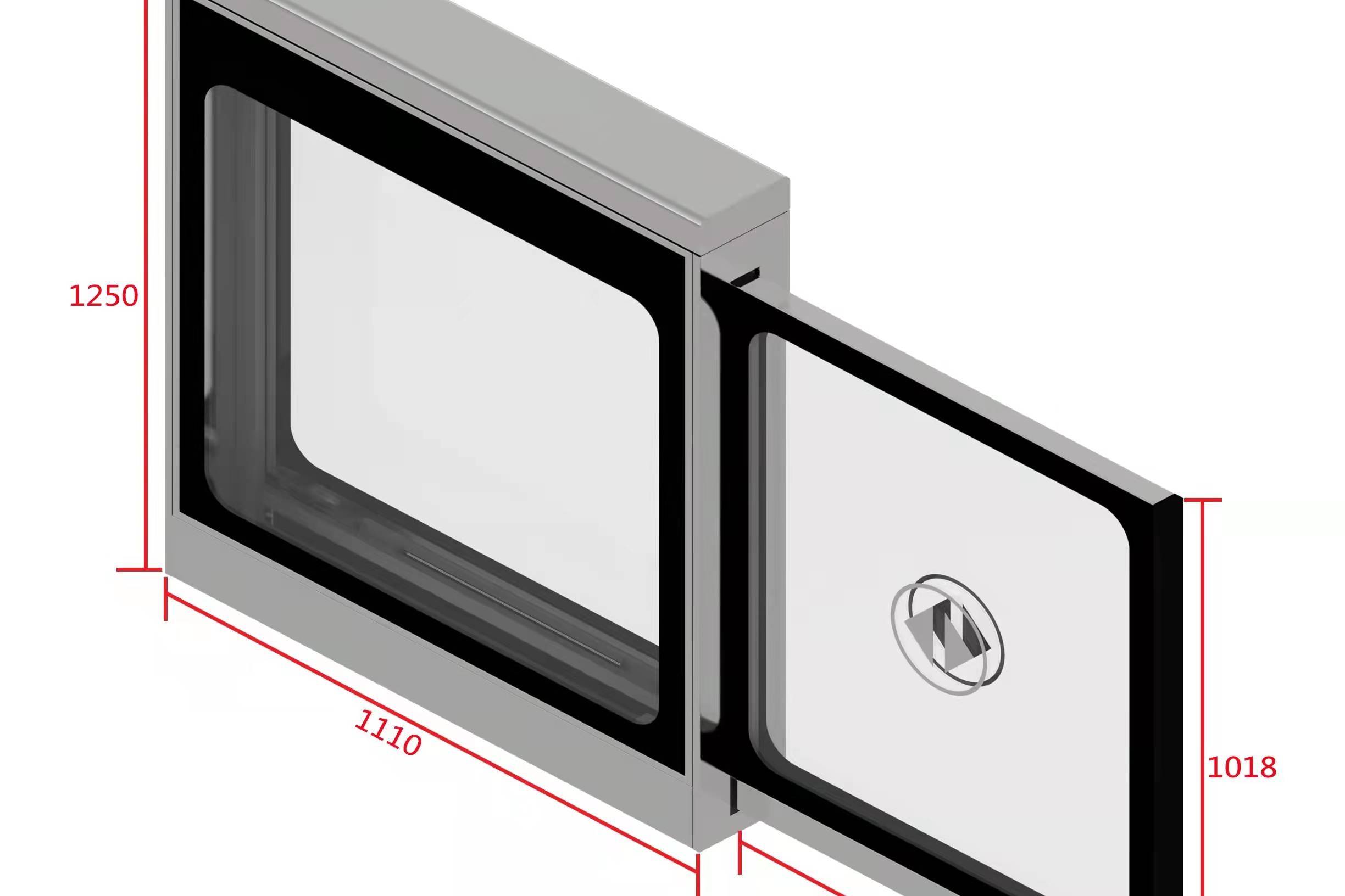 超市专用翼闸门禁的伸缩通道闸机尺寸图